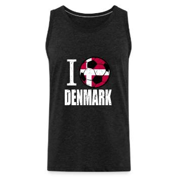 Danemark Football - Débardeur bio Premium Homme - charbon - Devant - Alexander (188cm)
