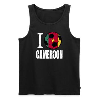 Cameroon Football - Men's Premium Organic Tank Top - black - Front - Michal (187cm)