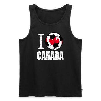 Canada Football - Débardeur bio Premium Homme - noir - Devant - Michal (187cm)