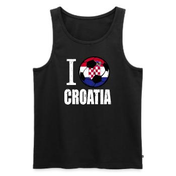 Croatia Football - Men's Premium Organic Tank Top - black - Front - Michal (187cm)