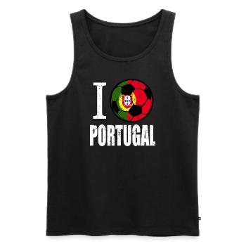 Portugal Football - Débardeur bio Premium Homme - noir - Devant - Michal (187cm)