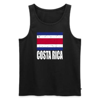 Drapeau du Costa Rica - Débardeur bio Premium Homme - noir - Devant - Michal (187cm)