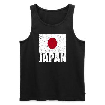 Drapeau du Japon - Débardeur bio Premium Homme - noir - Devant - Michal (187cm)