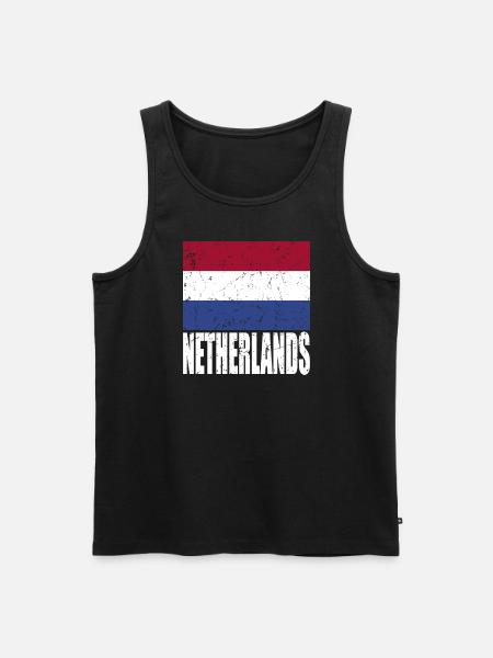 Netherlands flag - Men's Premium Organic Tank Top - black