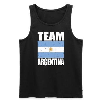 Équipe d’Argentine de football - Débardeur bio Premium Homme - noir - Devant - Michal (187cm)
