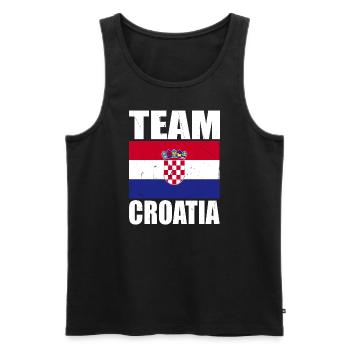 Team Croatia Football - Men's Premium Organic Tank Top - black - Front - Michal (187cm)