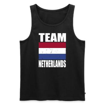 Équipe des Pays-Bas de football - Débardeur bio Premium Homme - noir - Devant - AI Model Male 178 light (178cm)