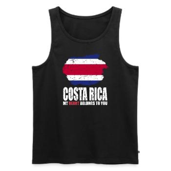 Drapeau du Costa Rica - Débardeur bio Premium Homme - noir - Devant - Michal (187cm)