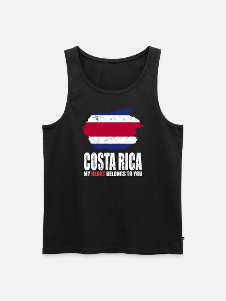 Costa Rica Flag - Men's Premium Organic Tank Top - black