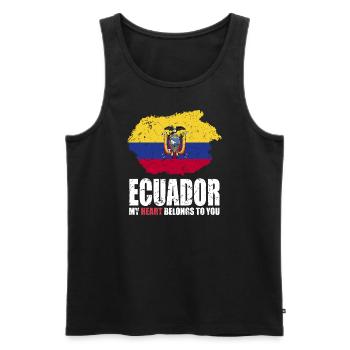 Ecuador Fahne - Männer Premium Bio Tank Top - Schwarz - Vorne - Michal (187cm)
