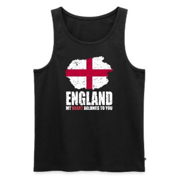 England Flag - Men's Premium Organic Tank Top - black - Front - AI Model Male 178 light (178cm)