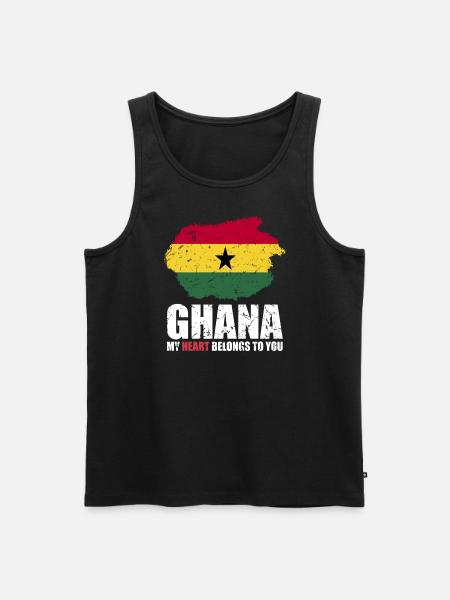 Ghana Flag - Men's Premium Organic Tank Top - black