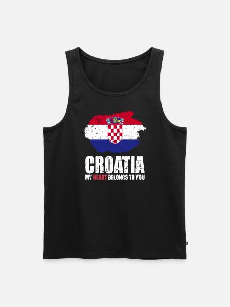 Croatia Flag - Men's Premium Organic Tank Top - black