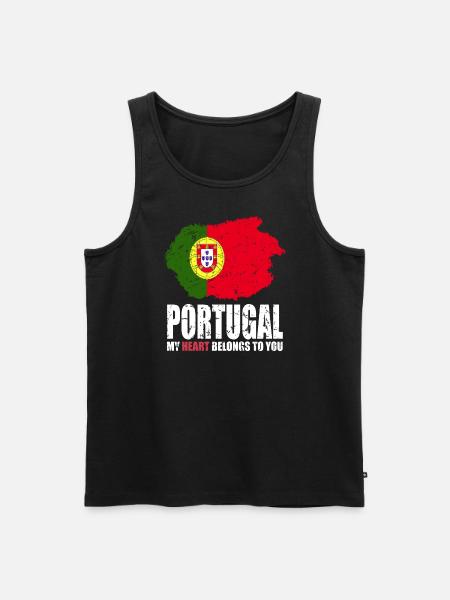 Portugal Flag - Men's Premium Organic Tank Top - black