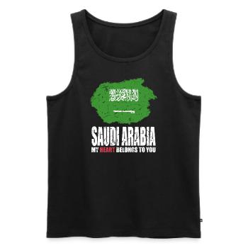 Saudi-arabien Fahne - Männer Premium Bio Tank Top - Schwarz - Vorne - AI Model Male 178 light (178cm)