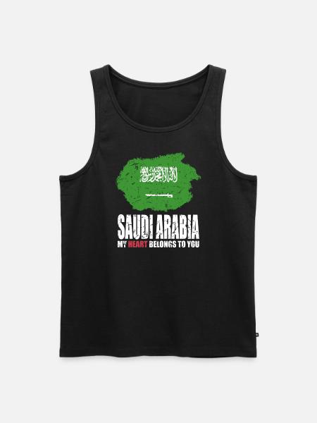 Saudi Arabia flag - Men's Premium Organic Tank Top - black