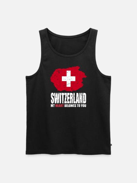 Switzerland Flag - Men's Premium Organic Tank Top - black