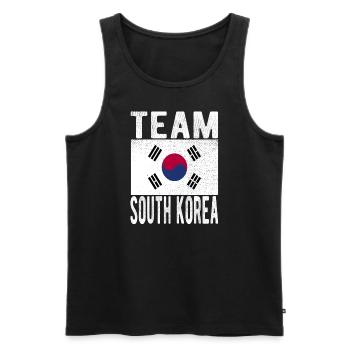 Drapeau de la Corée du Sud - Débardeur bio Premium Homme - noir - Devant - Michal (187cm)