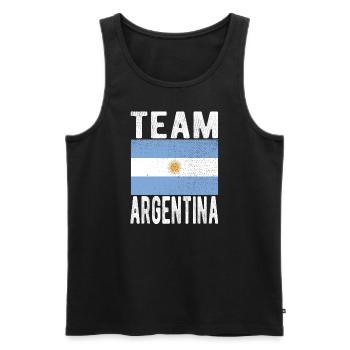 ARGENTINA flag - Men's Premium Organic Tank Top - black - Front - Michal (187cm)