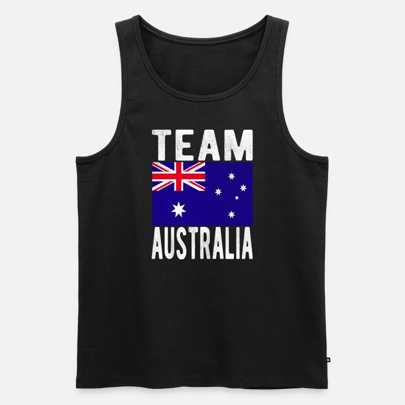 Australien Fahne - Männer Premium Bio Tank Top - Schwarz
