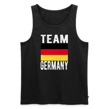 Germany Flag - Men's Premium Organic Tank Top - black - Front - AI Model Male 178 light (178cm)