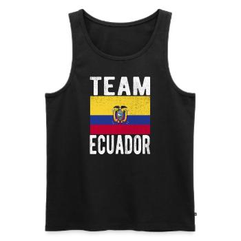 Ecuador Fahne - Männer Premium Bio Tank Top - Schwarz - Vorne - Michal (187cm)