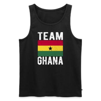 Drapeau du Ghana - Débardeur bio Premium Homme - noir - Devant - Michal (187cm)