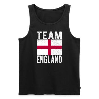 England Fahne - Männer Premium Bio Tank Top - Schwarz - Vorne - AI Model Male 178 light (178cm)