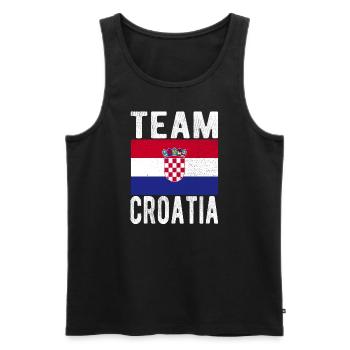Drapeau de la Croatie - Débardeur bio Premium Homme - noir - Devant - AI Model Male 178 light (178cm)