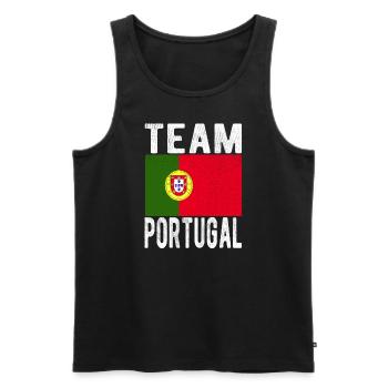 Drapeau du Portugal - Débardeur bio Premium Homme - noir - Devant - AI Model Male 178 light (178cm)