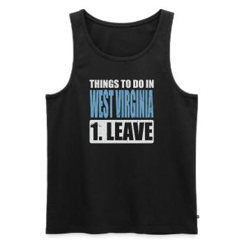 West Virginia Meme - Männer Premium Bio Tank Top - Schwarz - Vorne - AI Model Male 178 light (178cm)