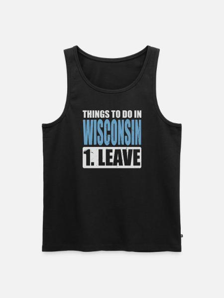 Wisconsin Meme - Men's Premium Organic Tank Top - black