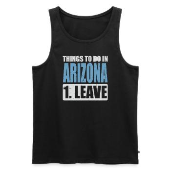 Mèmes de l’Arizona - Débardeur bio Premium Homme - noir - Devant - Michal (187cm)