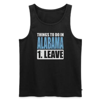 Alabama Meme - Men's Premium Organic Tank Top - black - Front - AI Model Male 178 light (178cm)