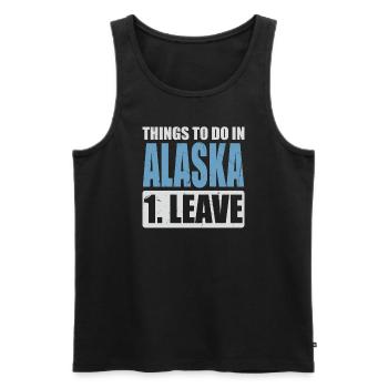 Alaska Meme - Männer Premium Bio Tank Top - Schwarz - Vorne - Michal (187cm)