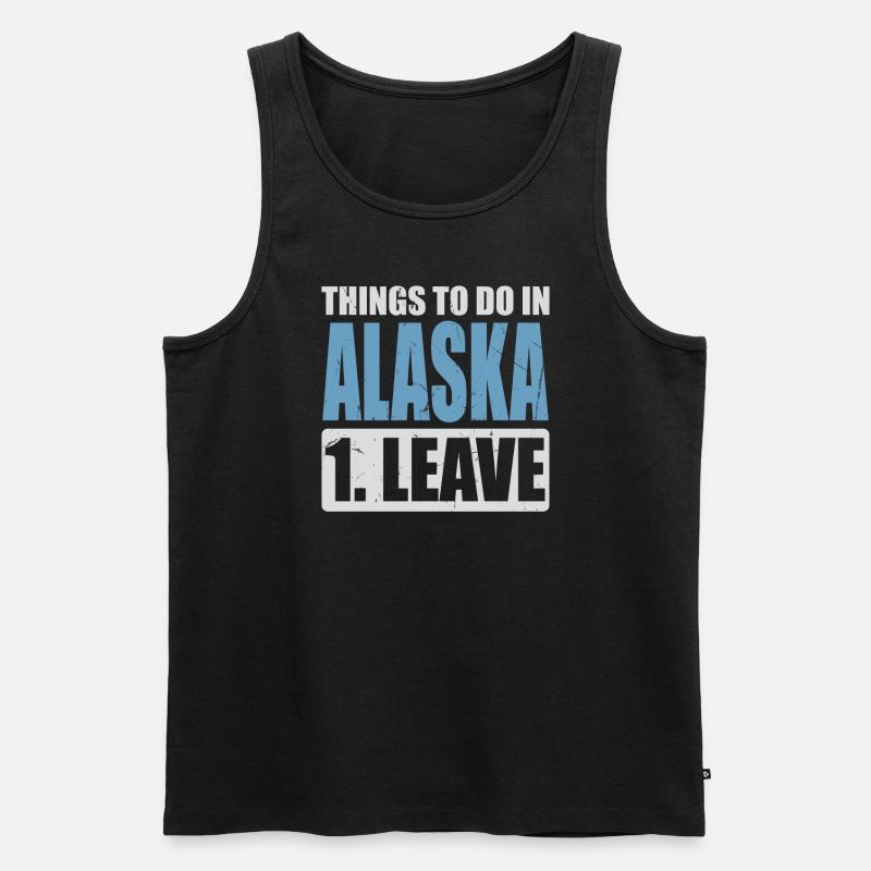 Alaska Meme - Männer Premium Bio Tank Top - Schwarz