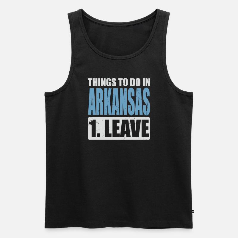Arkansas Meme - Männer Premium Bio Tank Top - Schwarz