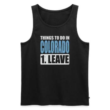 Colorado Meme - Männer Premium Bio Tank Top - Schwarz - Vorne - Michal (187cm)
