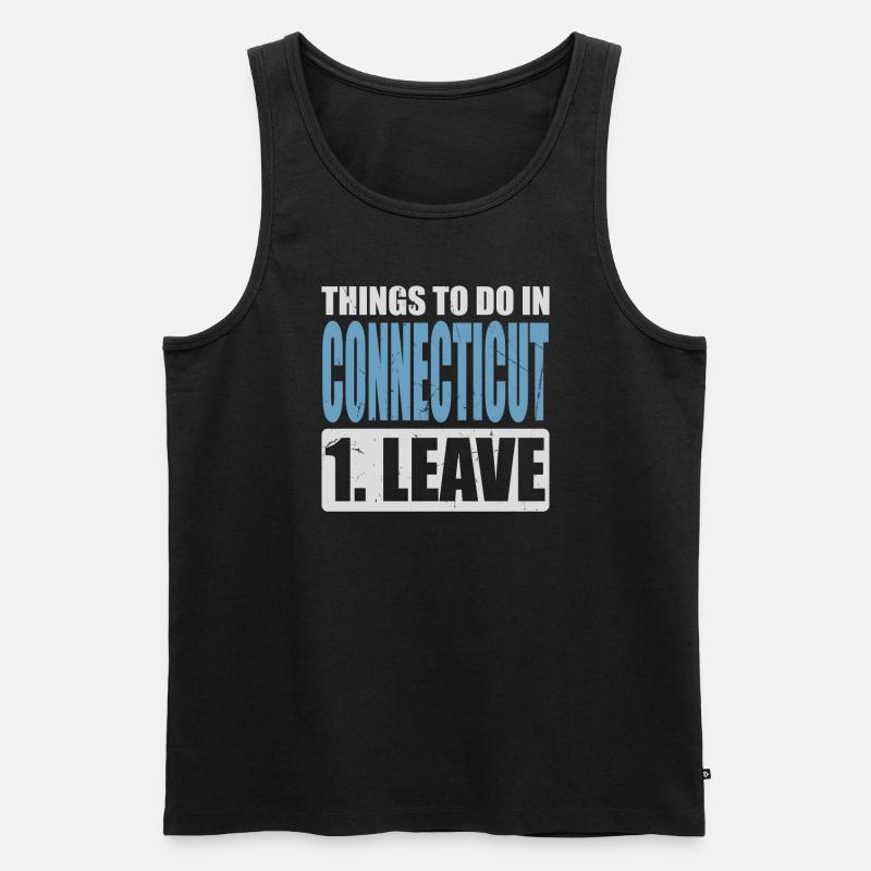 Connecticut Meme - Männer Premium Bio Tank Top - Schwarz