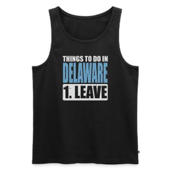 Delaware Meme - Männer Premium Bio Tank Top - Schwarz - Vorne - AI Model Male 178 light (178cm)