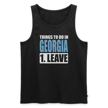 Georgia Meme - Männer Premium Bio Tank Top - Schwarz - Vorne - AI Model Male 178 light (178cm)