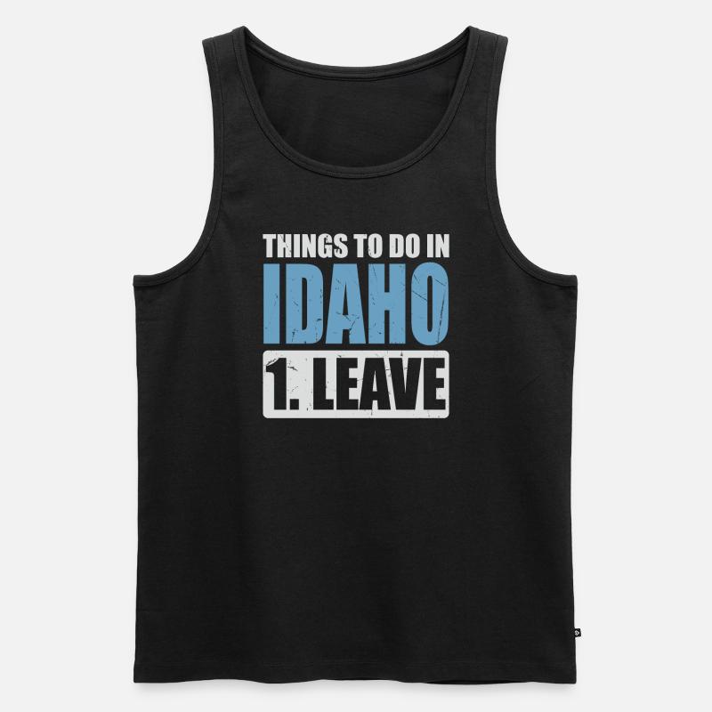 Idaho Meme - Männer Premium Bio Tank Top - Schwarz