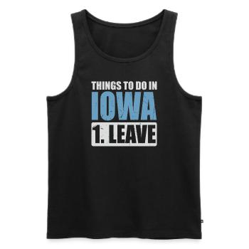 Iowa Meme - Men's Premium Organic Tank Top - black - Front - AI Model Male 178 light (178cm)