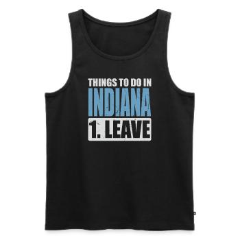 Indiana Meme - Männer Premium Bio Tank Top - Schwarz - Vorne - AI Model Male 178 light (178cm)