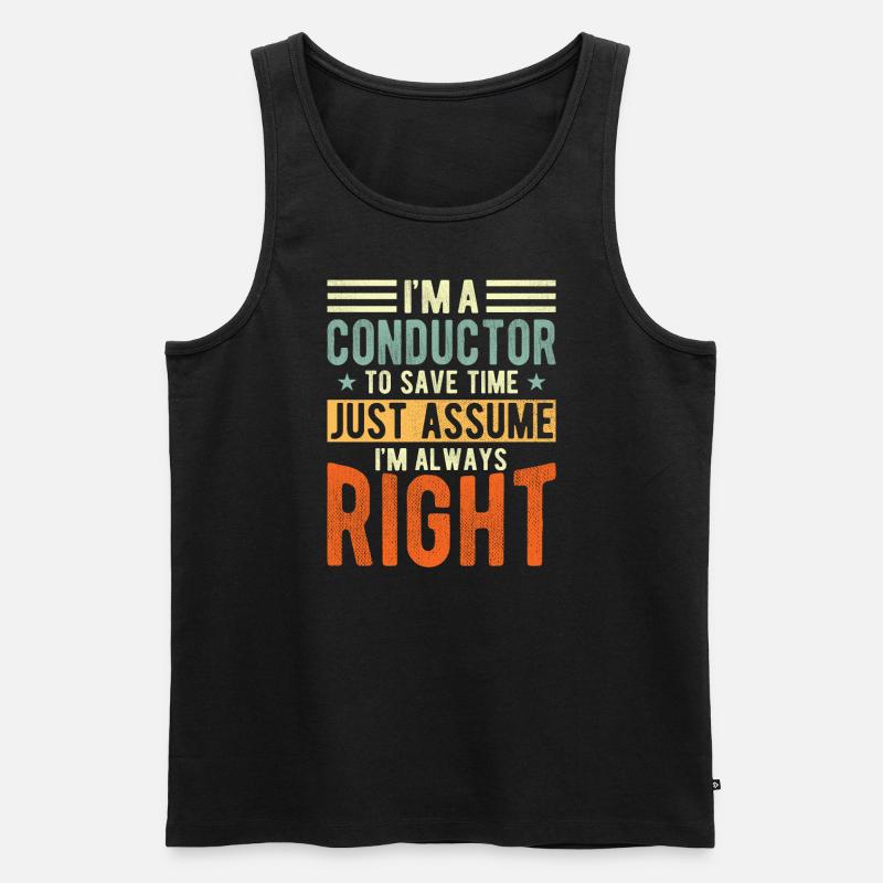 Dirigent - Männer Premium Bio Tank Top - Schwarz