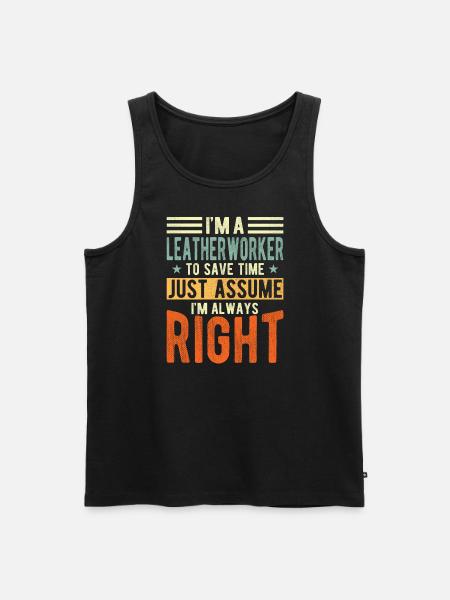 Leather workers - Men's Premium Organic Tank Top - black