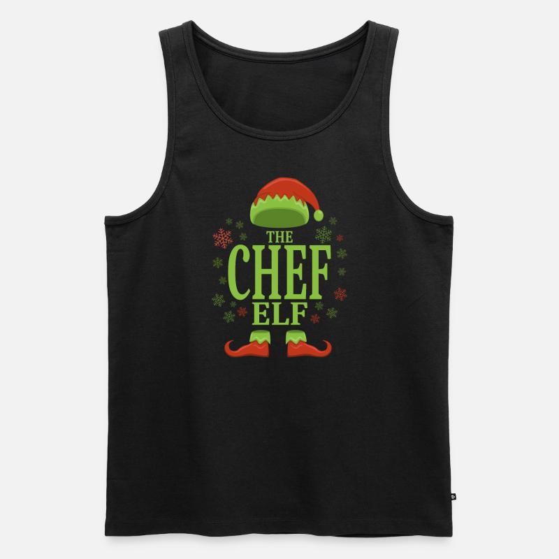 Chef Elfe de Noël - Débardeur bio Premium Homme - noir