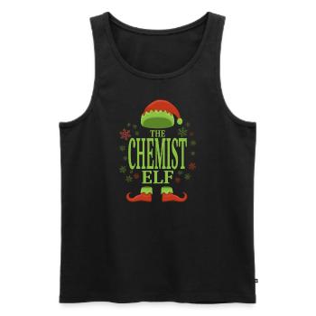 Chemist Christmas Elf - Men's Premium Organic Tank Top - black - Front - AI Model Male 178 light (178cm)