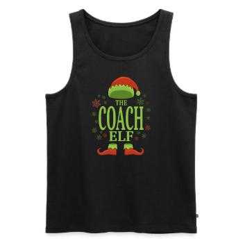 Trainer Weihnachtself - Männer Premium Bio Tank Top - Schwarz - Vorne - Michal (187cm)