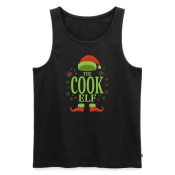 Koch Christmas Elf - Men's Premium Organic Tank Top - black - Front - AI Model Male 178 light (178cm)